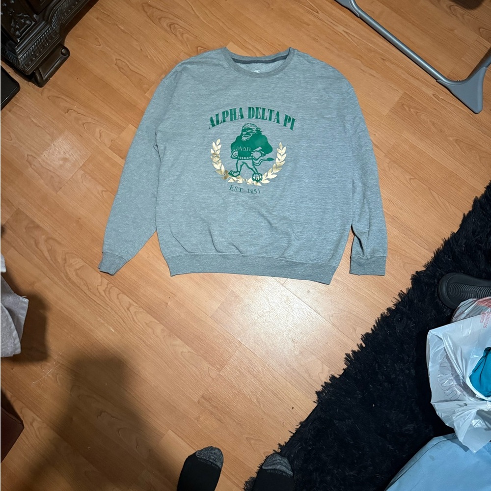 Gray Alpha Delta Pi Men's Sweater